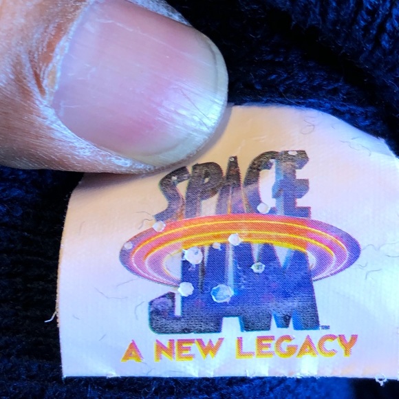 Space Jam Girl's Blue/Orange Knit Beanie Winter Hats Size One - Picture 9 of 9